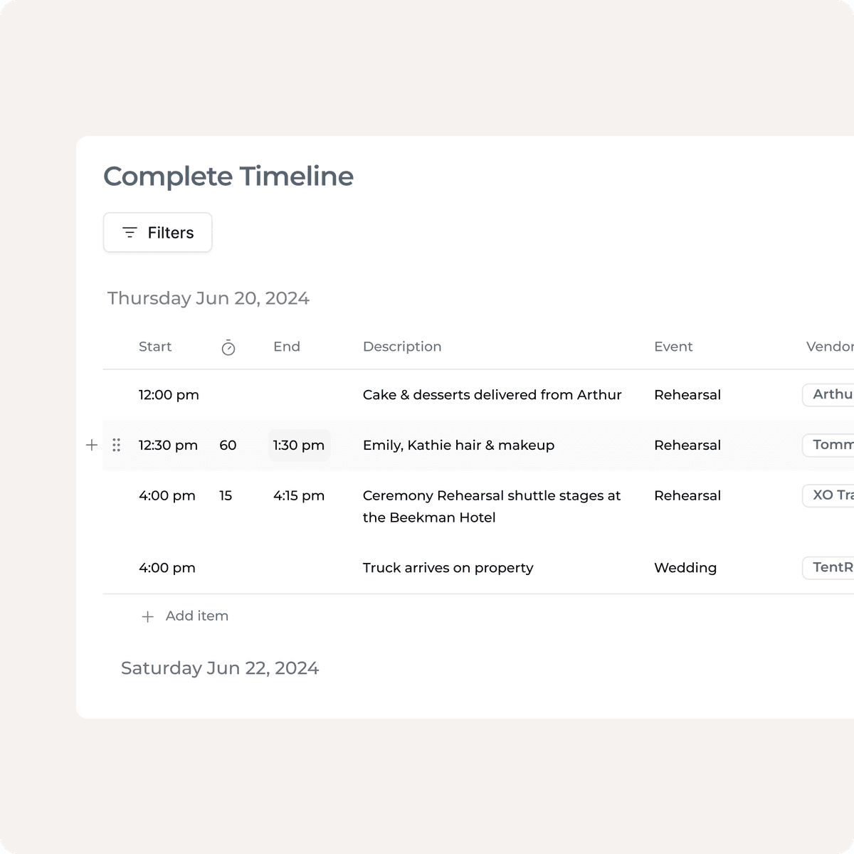 Project Timeline
